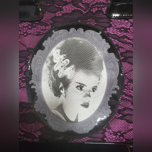 Bride of Frankenstein purple lace tote - Picture 7 of 7